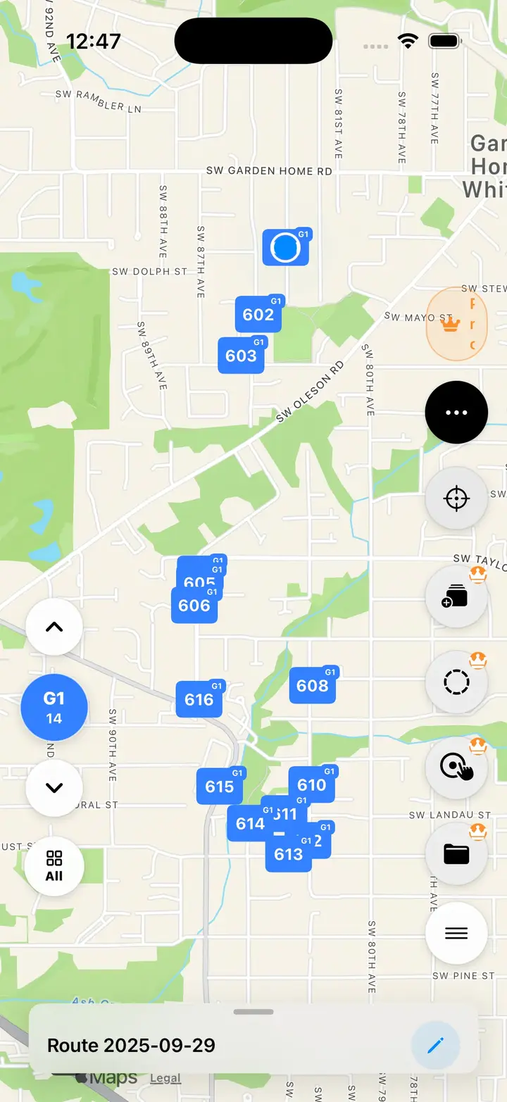 NaviBatch focused delivery group for address review